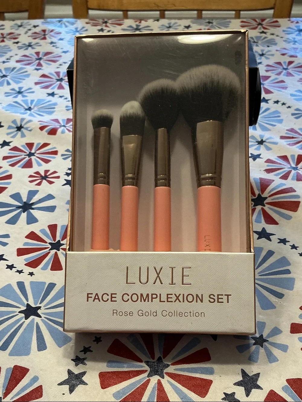 Luxie Rose Gold & Pink 5-Piece Face Brush Set